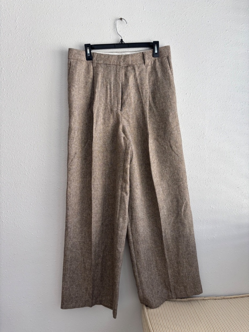 NWT H&M EDITION Brown Woven Strapless Button Down Top + Trouser Set (2 pcs) - Picture 9 of 11